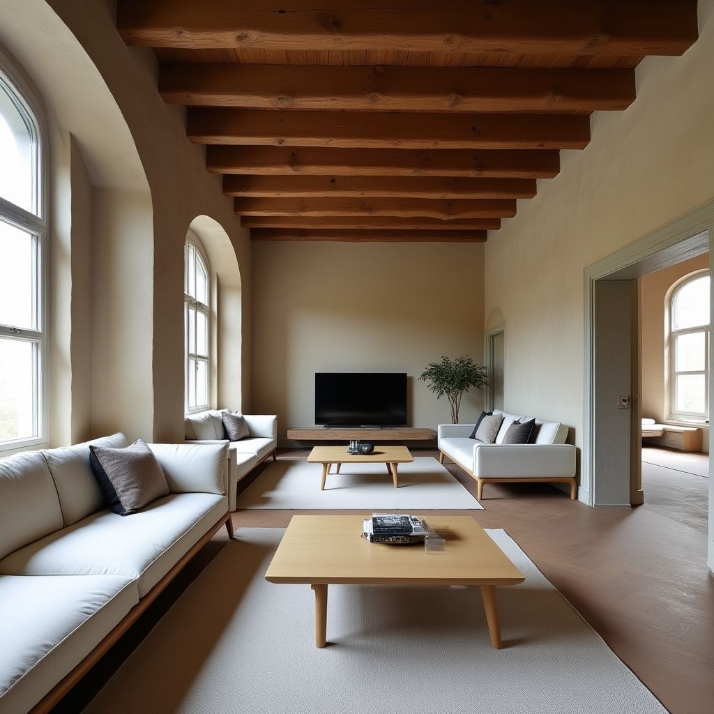 Intérieur minimaliste avec domotique intégrée